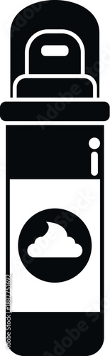 Shaving foam in an aerosol can, representing male hygiene and personal care