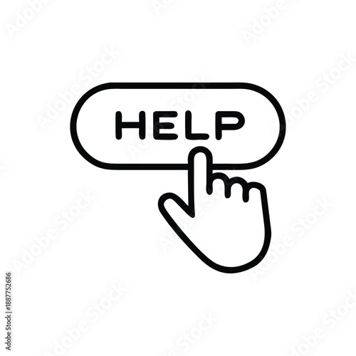 Online Help Support Cursor Click Button Icon