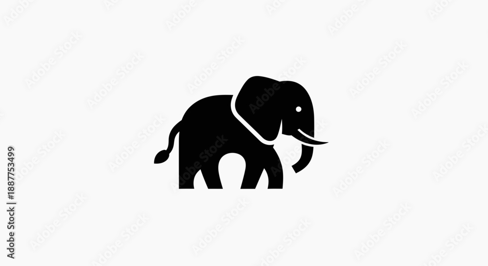 Fototapeta premium elephant silhouette vector