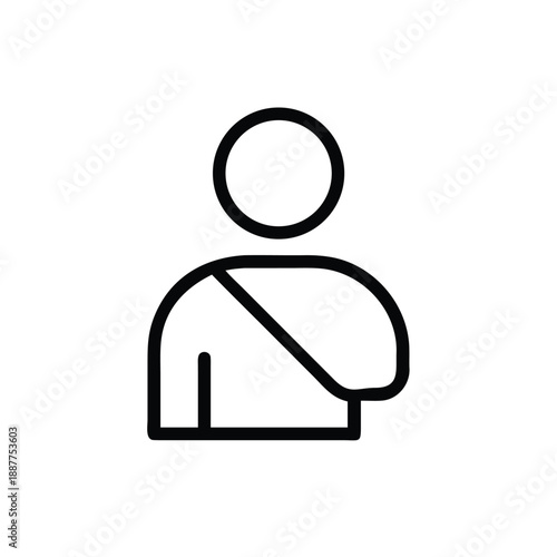 Medical Patient Injured Person Arm Sling Icon