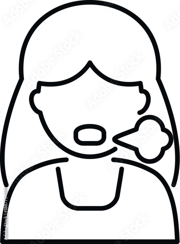 Woman coughing, illustrating symptoms of cold, flu, virus, or allergy