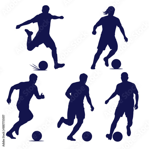 football players silhouettes