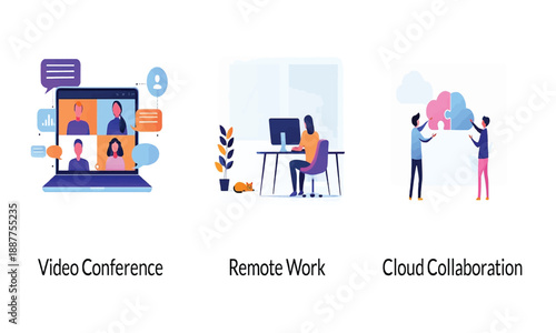 Video Conference, Remote Work, and Cloud Collaboration for Modern Business Solutions