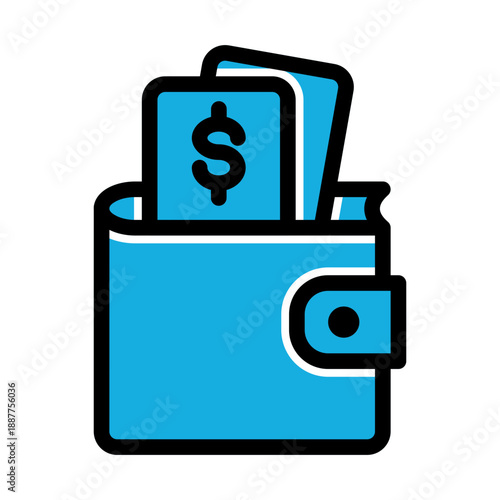Money Holder Icon from Cyber Monday Icon Collection (Solid Color Lineal Style)