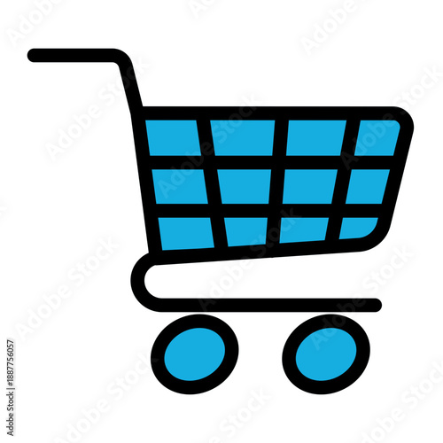 Intelligent Cart Icon from Cyber Monday Icon Collection (Solid Color Lineal Style)