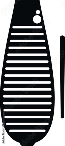 Guiro an isolated traditional latin american percussion instrument with a scraper