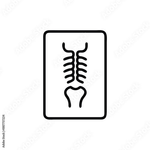 Orthopedic Spine Xray Scan Medical Frame Icon