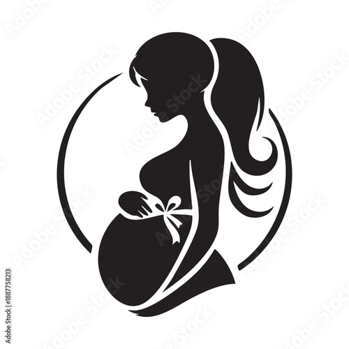 pregnant woman silhouette