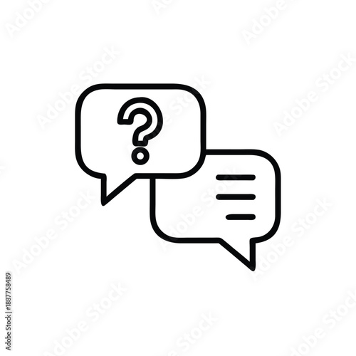Help Support Speech Bubble Question Mark Icon