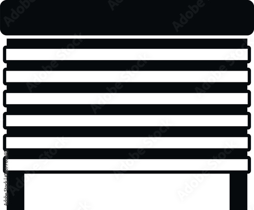 Black and white radiator graphic representing home heating and climate control