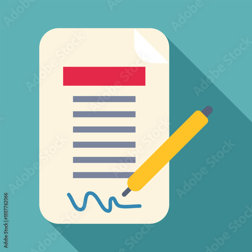 Pen signing a contract document, symbolizing agreement and legal paperwork