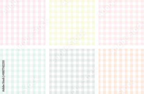cute pattern for picnic blanket design. Pastel multicolored tartan check plaid graphic for tablecloth, oilcloth, other modern everyday spring summer fashion Easter holiday textile or paper print.
