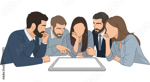 Focused Cross-Functional Team Brainstorming Digital Strategy and Problem Solving using a Shared Tablet Interface