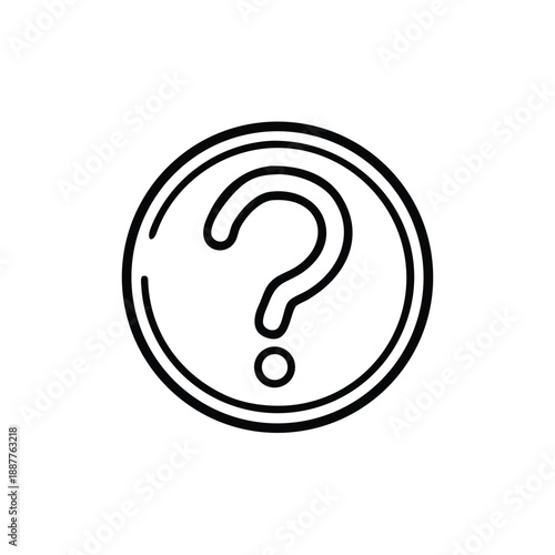 Question Mark Inside Circle Help Icon