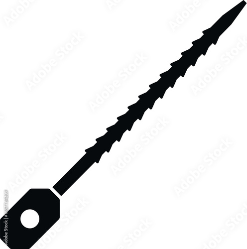 Cable tie featuring a silhouette design for securing wire bundles