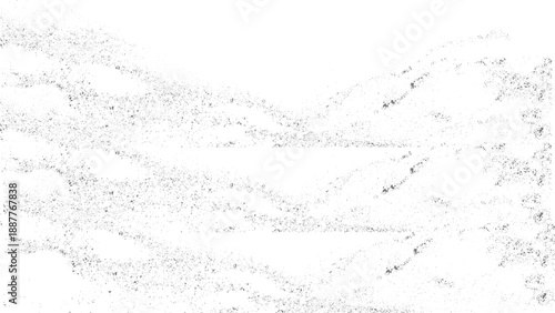 Abstract dust particle texture on white background with vintage grunge effect. Dust grain overlay texture for grunge background and retro design style. 