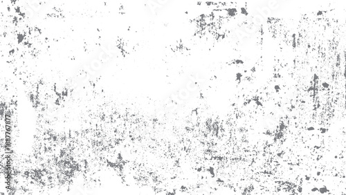 Old white grunge paper texture with dust particles and torn collage look. Vintage dust and dirt overlay on white background with distressed paper feel. 