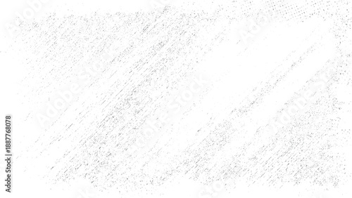 Speckle grain white paper noise texture with distressed grunge effect. Dust and dirt grain overlay on white background with film noise texture. 