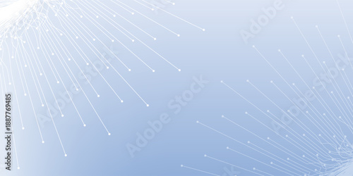 Concentric elegant circle design element. White technology background with circuit wires on light sky blue background. Tech bg. Web banner. AI concept. Abstract futuristic vector illustration.