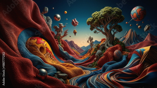 Kalejdoskop Snów: Surrealistyczna Podróż Przez Pęknięte Wymiary Czasu, Przestrzeni i Nieskończonej Wyobraźni