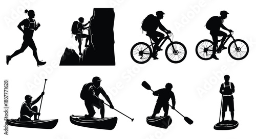 People engaging in various outdoor activities