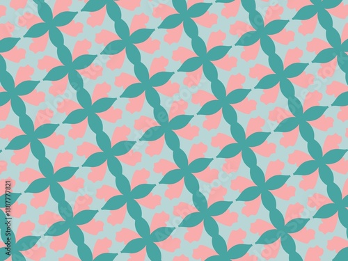 seamless pattern with flowers, osca and pink color