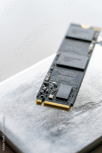 高速ストレージM.2 NVMe SSDのクローズアップ