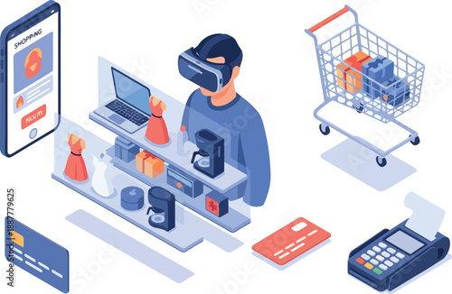 Immersive Shopping Experience Virtual Reality Retail and Online Purchase