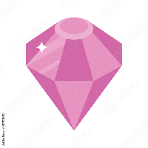 Sleek isometric style icon of gleaming diamond prize