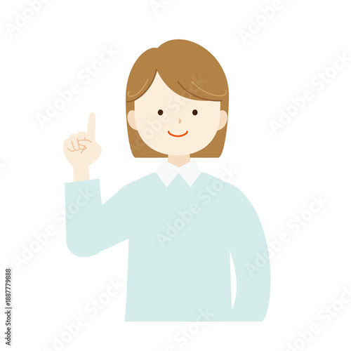 説明する女性のイラスト｜ビジネス・プレゼン・解説素材