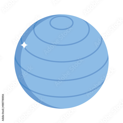 Handy isometric style icon of large yoga exercise ball