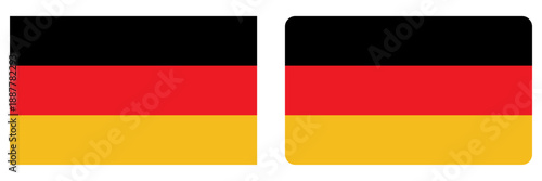 Free Download Germany National flag in white background. Flag in black, red and yellow colour. Germany flag with rectangular ,heart and round shapes. vector illustrator. - GFXLoad