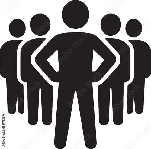 Group of people standing together in a team meeting  business concept