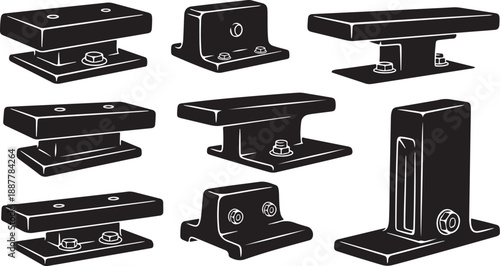 Various Industrial Metal Bracket Designs and Configurations Shown