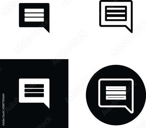 Hand drown massege box vector icons