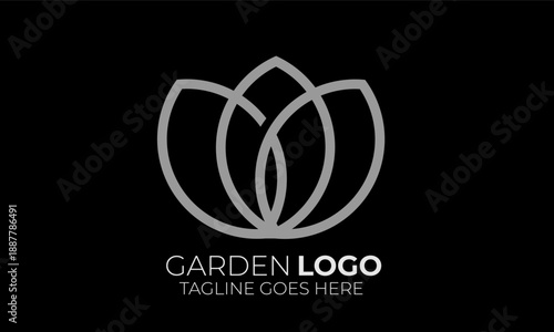 abstract logo design, Modern Flower Garden Logo Vector – Botanical, Eco, and Natural Brand Identity