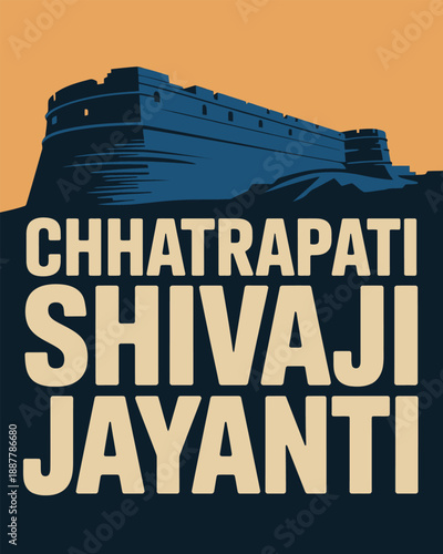 Chhatrapati Shivaji Jayanti Celebration with Fort Icon