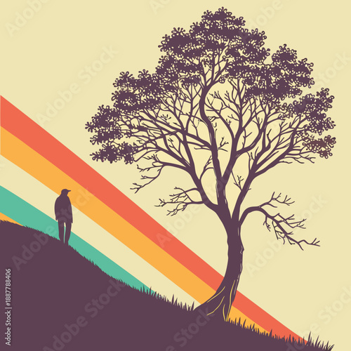 tree with rainbow