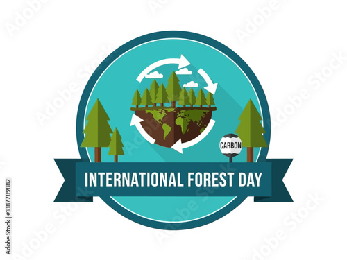 Celebrating International Forest Day with a global illustration of forest conservation efforts
