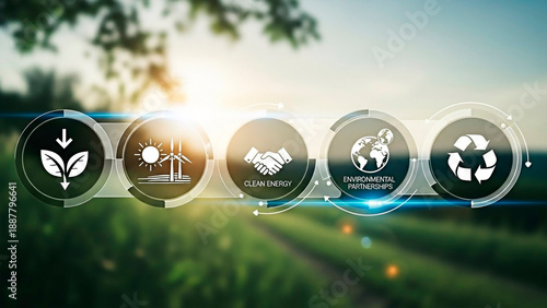 A conceptual of environmental sustainability and clean energy for a greener future