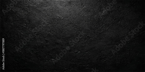 A dark grunge texture featuring a rough black and white concrete wall pattern with an old vintage stone surface and a dirty gray material design for a blank backdrop