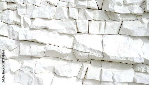 Wallpaper Mural Textured wall of large, stacked white rocks creating a clean, minimalist pattern. Torontodigital.ca