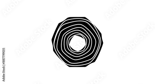 Black and white metal washer.