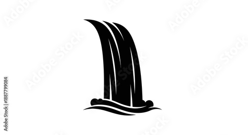 Black surfboard fin on white background.
