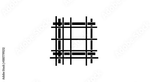 Black lines forming grid pattern.