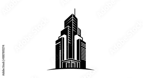 Modern Skyscraper Building Architecture Design.