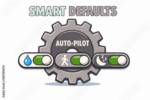 Smart defaults and auto-pilot activating new habits for productivity and well-being