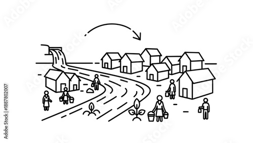 People moving to a new neighborhood.