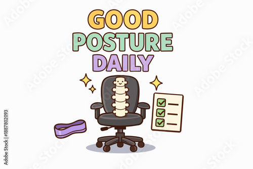 Good posture daily ergonomics for spine health and office wellness habit