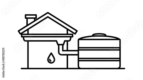 Water Tank House Plumbing System.